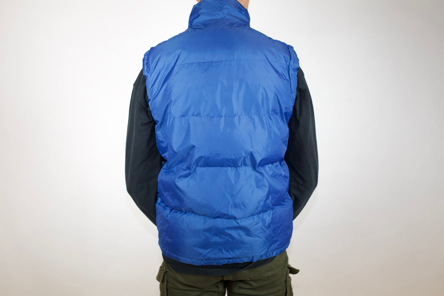 VINTAGE U.S. POLO ASSN BLUE PUFFER VEST (S) FITS (M)