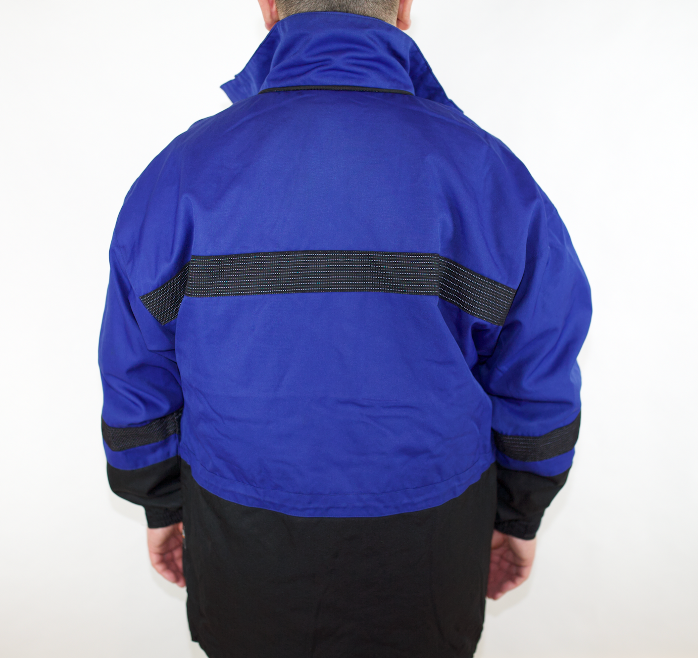 VINTAGE NAVY/BLACK HELLY HANSEN SAILING JACKET (L)