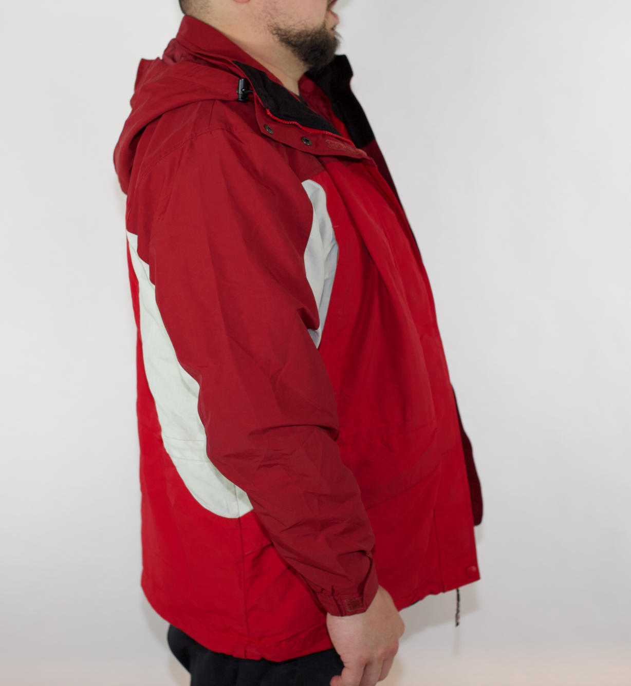 VINTAGE L.L. BEAN RED BEIGE SKI JACKET WOMENS L FITS (L-XL)
