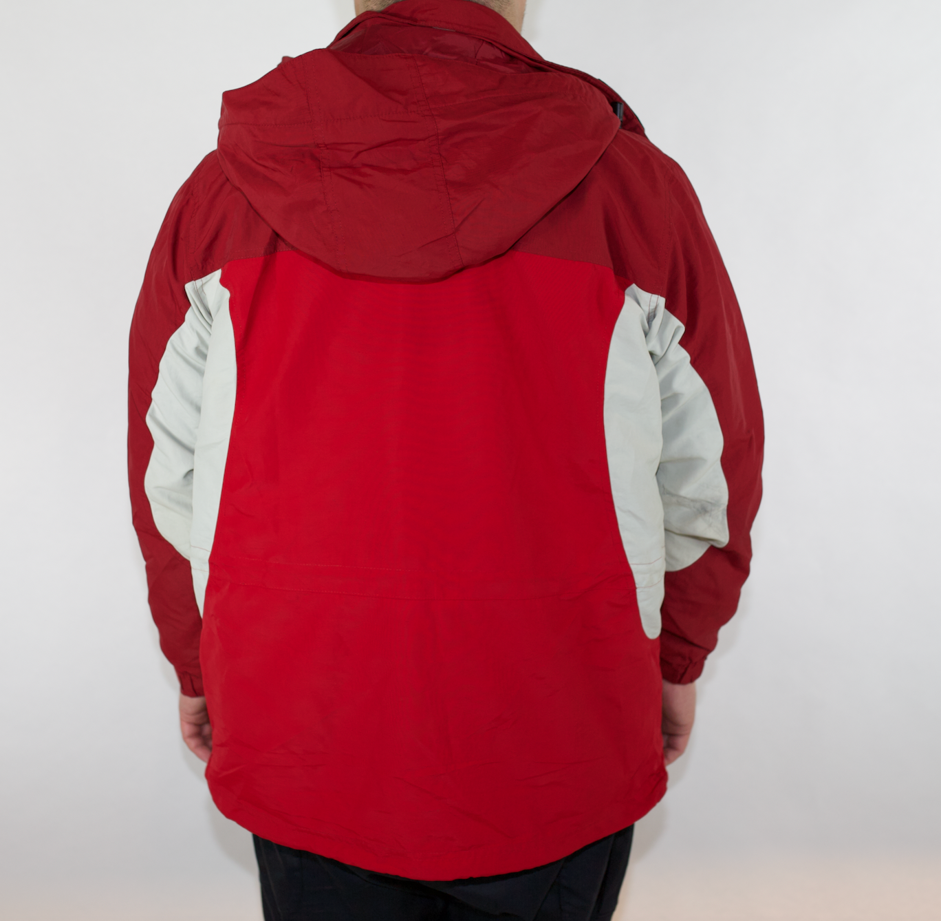 VINTAGE L.L. BEAN RED BEIGE SKI JACKET WOMENS L FITS (L-XL)