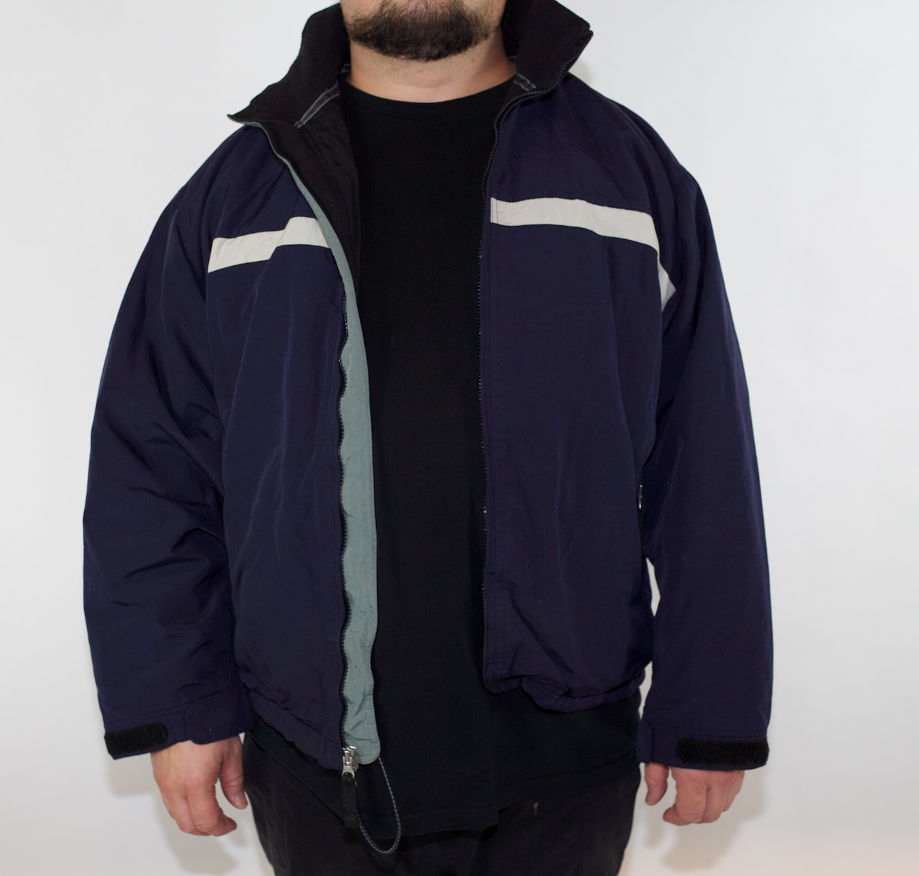 VINTAGE GAP NAVY GREY BLACK JACKET L Cream Goods