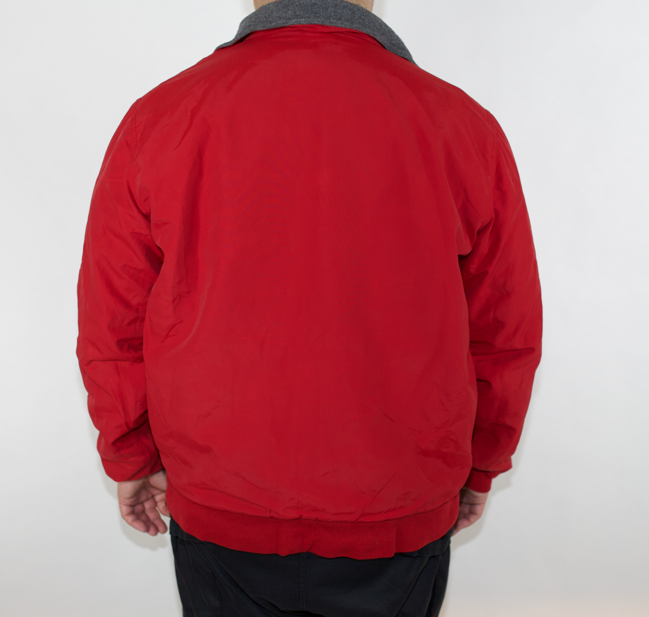 VINTAGE L.L. BEAN RED BOMBER JACKET MENS L FITS L-XL