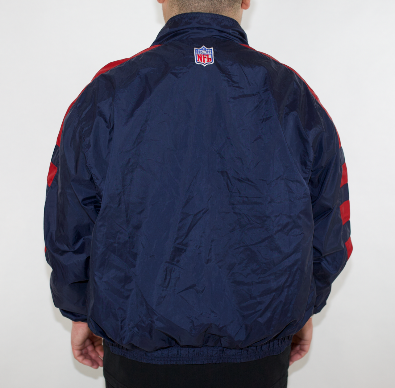 VINTAGE NFL NAVY NEW ENGLAND PATRIOTS BOMBER JACKET (L)