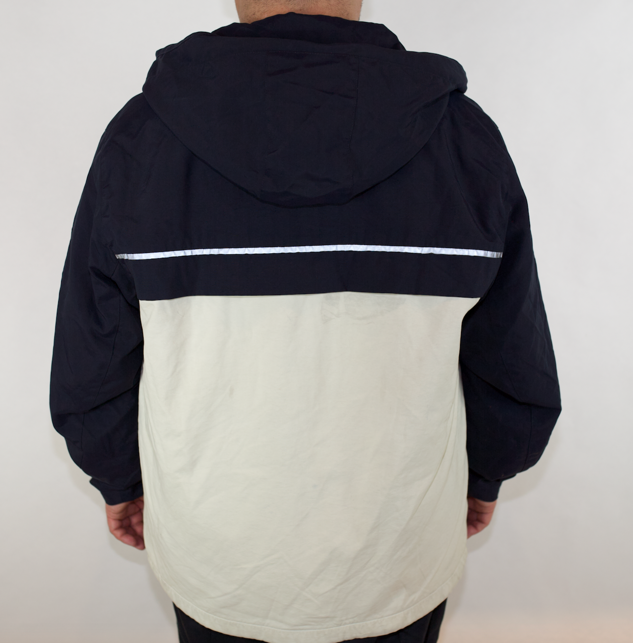 VINTAGE NAVY RED WHITE NAUTICA JACKET (XL)