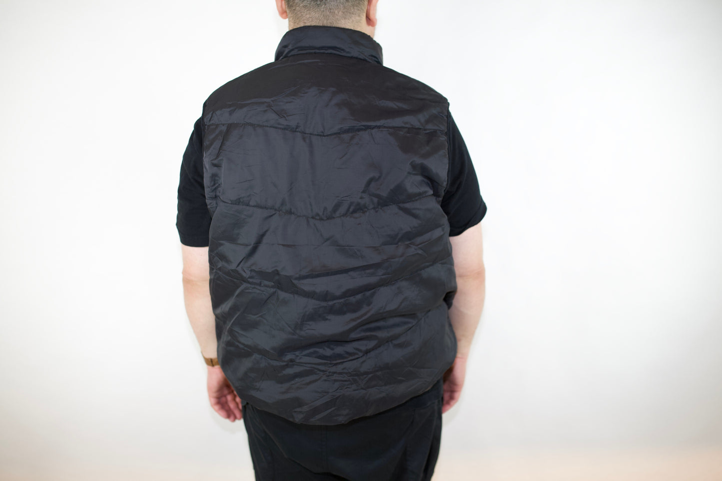 VINTAGE CHAPS BLACK PUFFER VEST XL