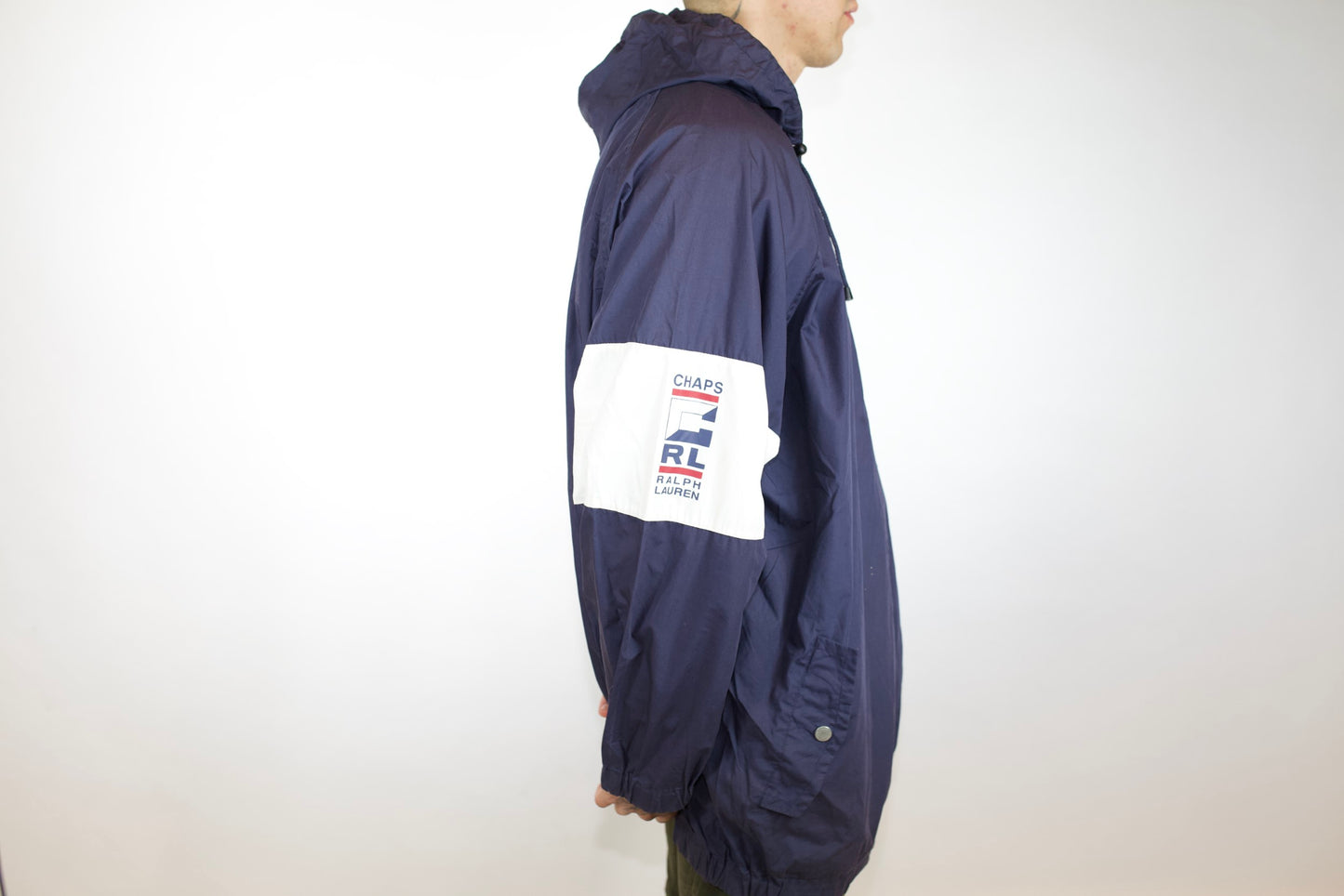 VINTAGE CHAPS RALPH LAUREN ZIP NAVY JACKET (2XL)