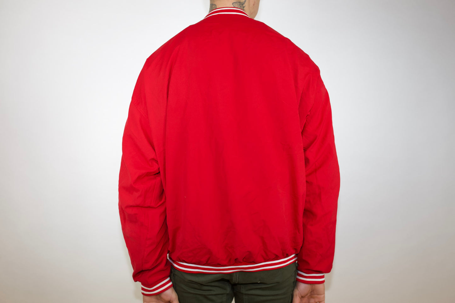 VINTAGE REEBOK RED GOLF SPRAY GOLF JACKET(XL)