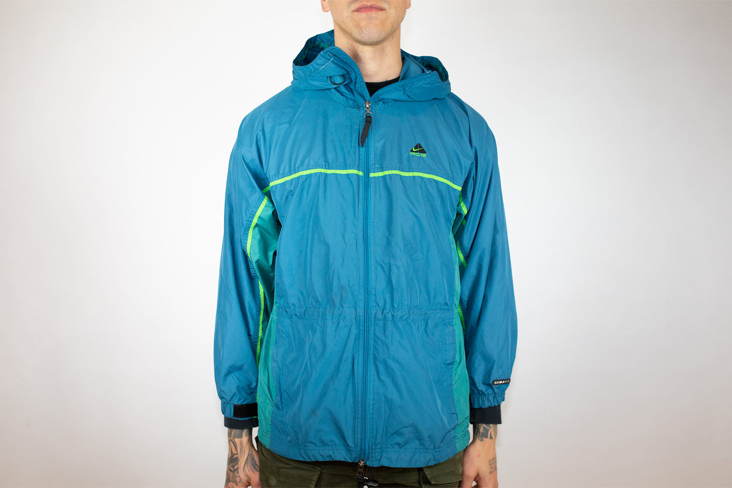 VINTAGE NIKE ACG LUNGS TEAL SPRAY JACKET (M)