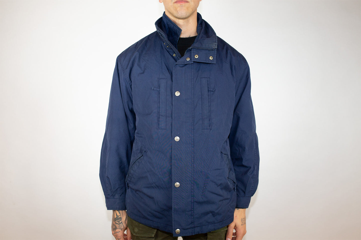 VINTAGE THERMORE FILA 2-IN-1 NAVY BLUE RAIN JACKET (US M)