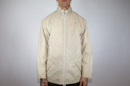 VINTAGE NIKE WHITE BOMBER JACKET (M)