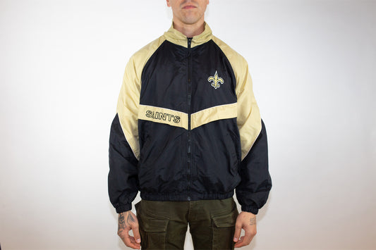 VINTAGE LOGO ATHLETIC "GAME DAY' NFL SAINTS JACKET (L) Fits (XL)
