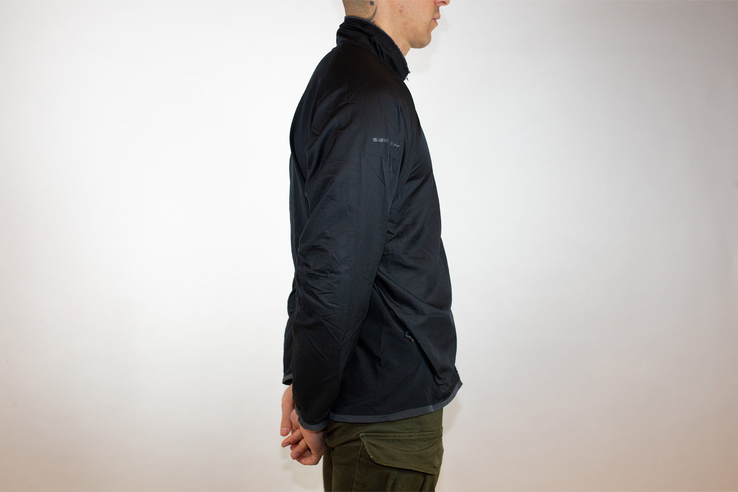 VINTAGE NIKE ACG LUNGS BLACK THIN SPRAY JACKET(XL-FITS L)