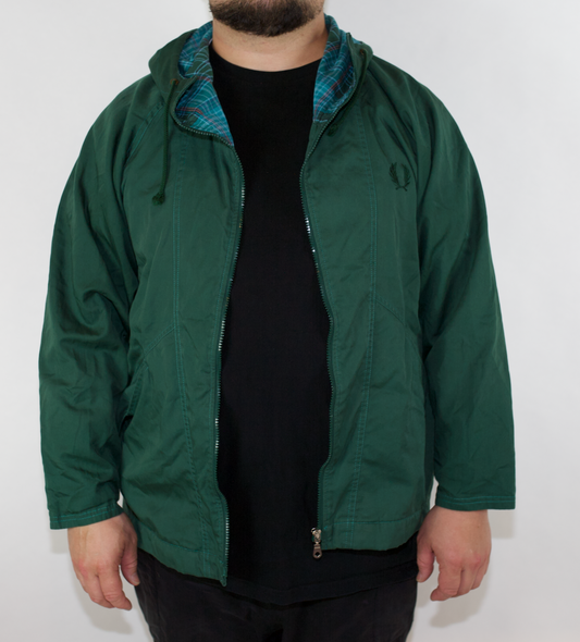 EXTREMELY RARE (SAMPLE) VINTAGE GREEN FRED PERRY SPRAY JACKET FITS (L)