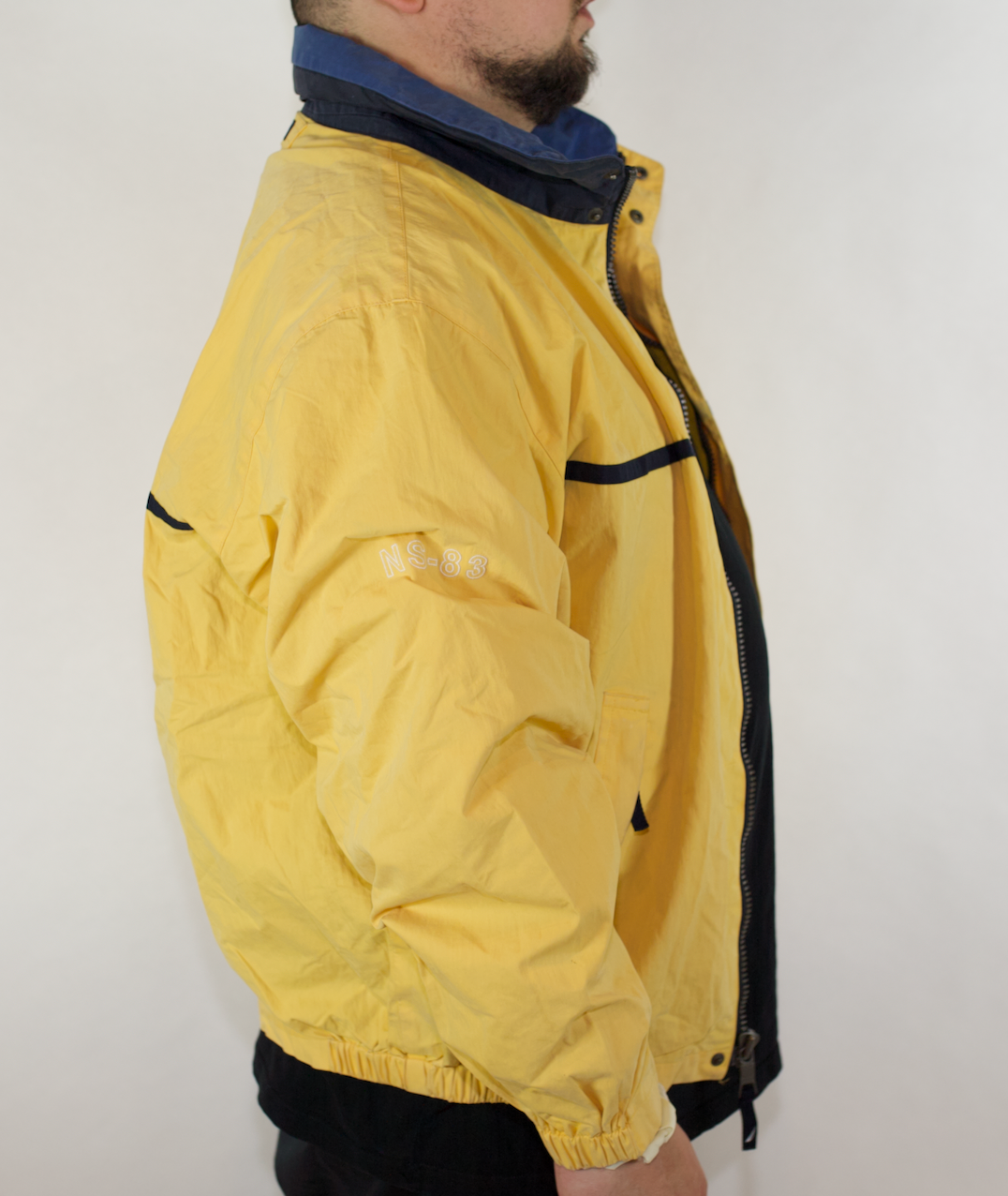 VINTAGE NAUTICA YELLOW SPRAY JACKET XL Cream Goods