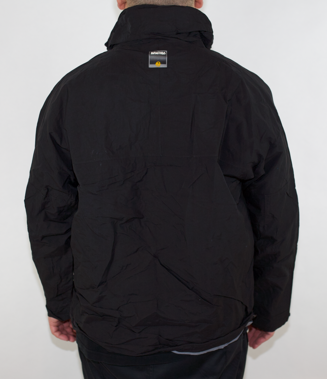 VINTAGE NAUTICA COMPETITION BLACK SPRAY JACKET (L)