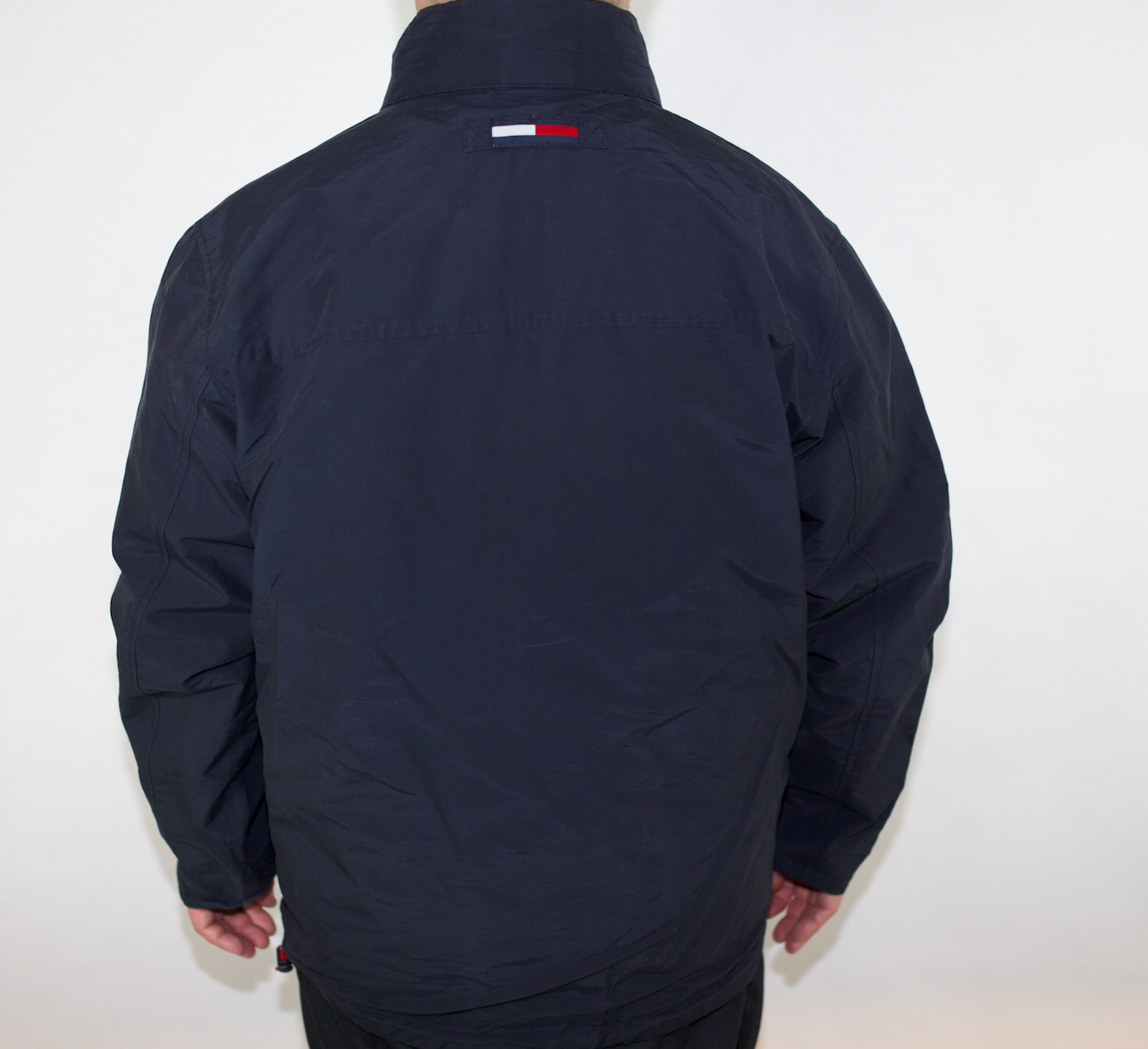 VINTAGE REVERSIBLE NAVY BLACK TOMMY HILFIGER JACKET XL Fits XXL