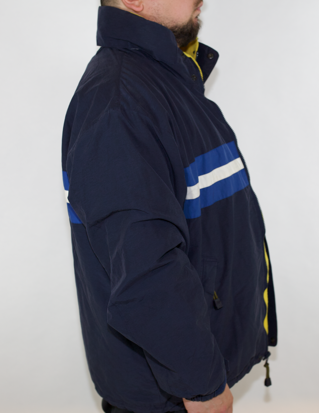 VINTAGE NAUTICA COMPETITION REVERSIBLE NAVY/YELLOW JACKET (XL)