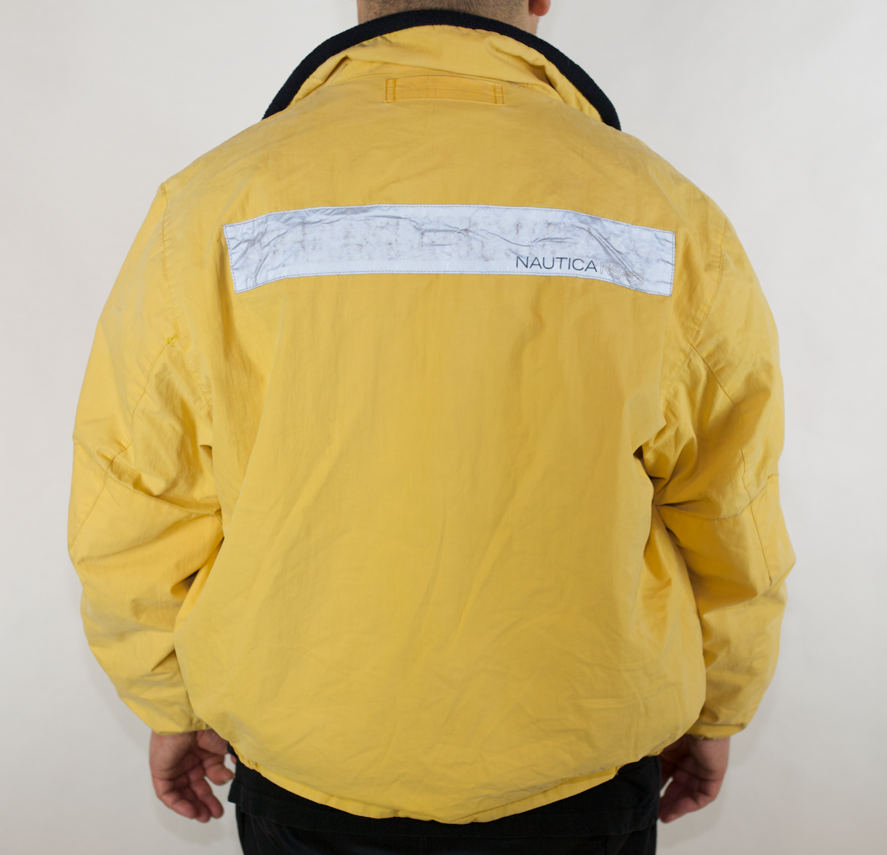 VINTAGE NAUTICA COMPETITION REVERSIBLE NAVY/YELLOW JACKET (LL)