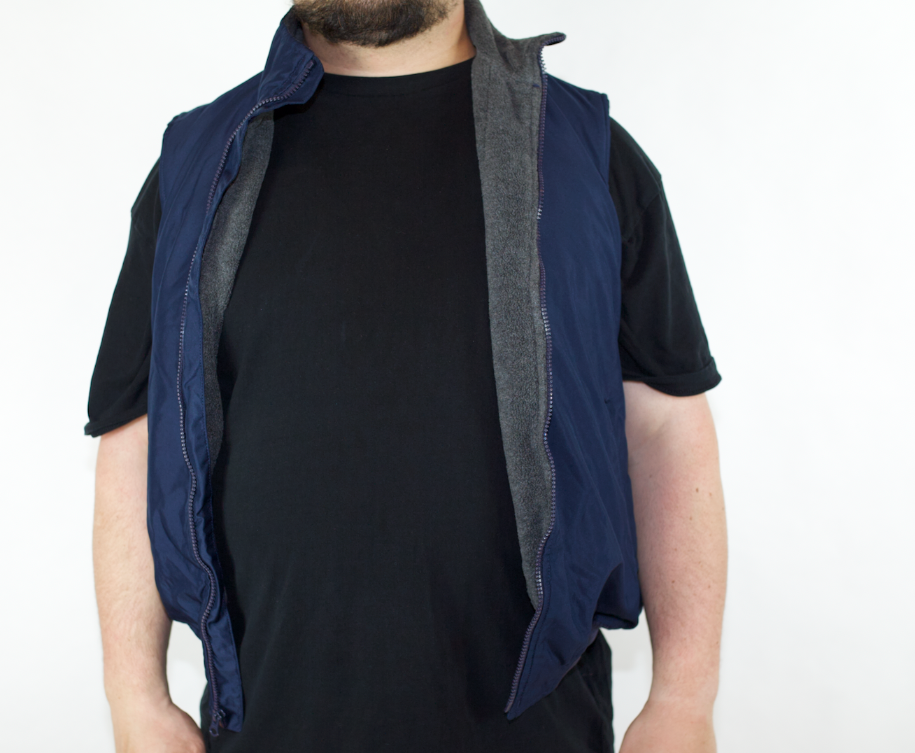 VINTAGE CHAPS NAVY VEST (L)