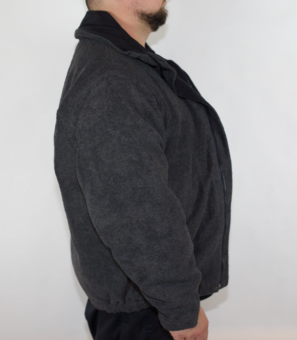 VINTAGE NAUTICA REVERSIBLE BLACK GREY NAVY/GREY JACKET (L)