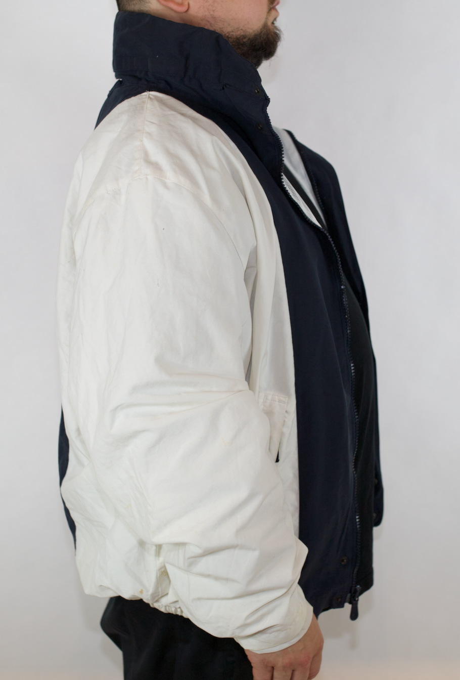 VINTAGE NAUTICA NAVY RED WHITE SPRAY JACKET XXL FITS XL XXL Cream Goods