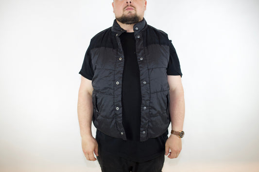 VINTAGE CHAPS BLACK PUFFER VEST XL